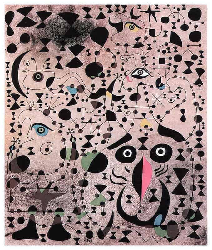 Miro The Beautiful Bird Revealing The Unknown To A Pair Of Lovers