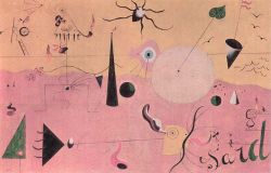 Peinture sur toile de Miro The Hunter reproduction peinte à la main