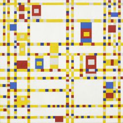 Peinture sur toile de Mondrian, Broadway Boogie Woogie reproduction peinte à la main