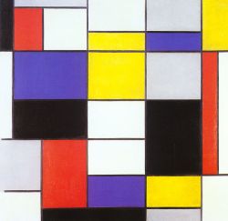 Peinture sur toile de Mondrian, Composition A 1923 reproduction peinte à la main