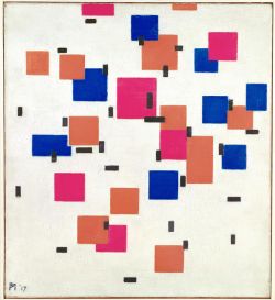 Peinture sur toile de Mondrian, Composition En Couleur A reproduction peinte à la main