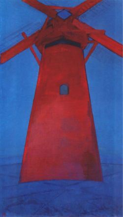 Peinture sur toile de Mondrian, Le Moulin Rouge reproduction peinte à la main