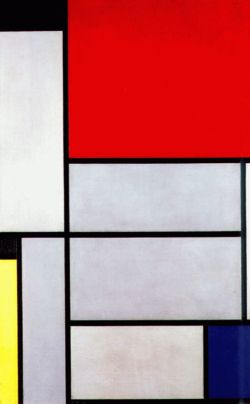 Peinture sur toile de Mondrian, Tableau I - 1921 reproduction peinte à la main