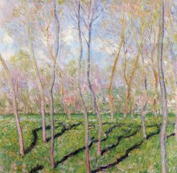 Peinture sur toile de Monet Arbres En Hiver A Bennecourt reproduction peinte à la main