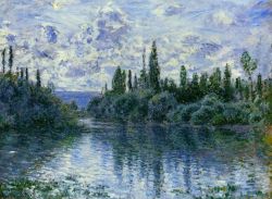 Peinture sur toile de Monet, Arm Of The Seine Near Vetheuil 1878 reproduction peinte à la main