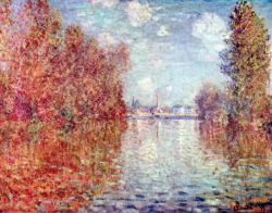Peinture sur toile de Monet Automne A Argenteuil reproduction peinte à la main