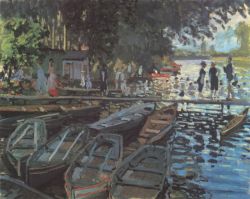 Peinture sur toile de Monet Baigneurs A La Grenouillere reproduction peinte à la main