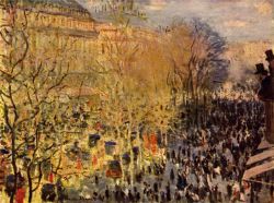 Peinture sur toile de Monet Boulevard Des Capucines A Paris reproduction peinte à la main