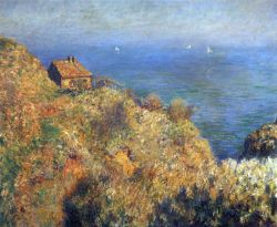 Peinture sur toile de Monet Cabane De Pecheur A Varengeville reproduction peinte à la main
