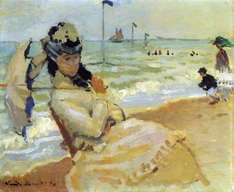 Monet Camille Monet A La Plage A Trouville 2