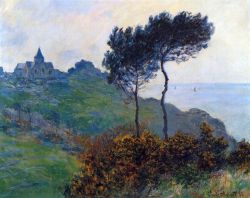 Peinture sur toile de Monet Eglise A Varengeville reproduction peinte à la main