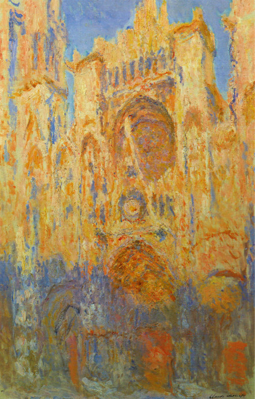 Monet Facade De La Cathedrale De Rouen Au Coucher Du Soleil