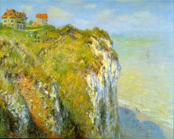 Peinture sur toile de Monet Falaise reproduction peinte à la main