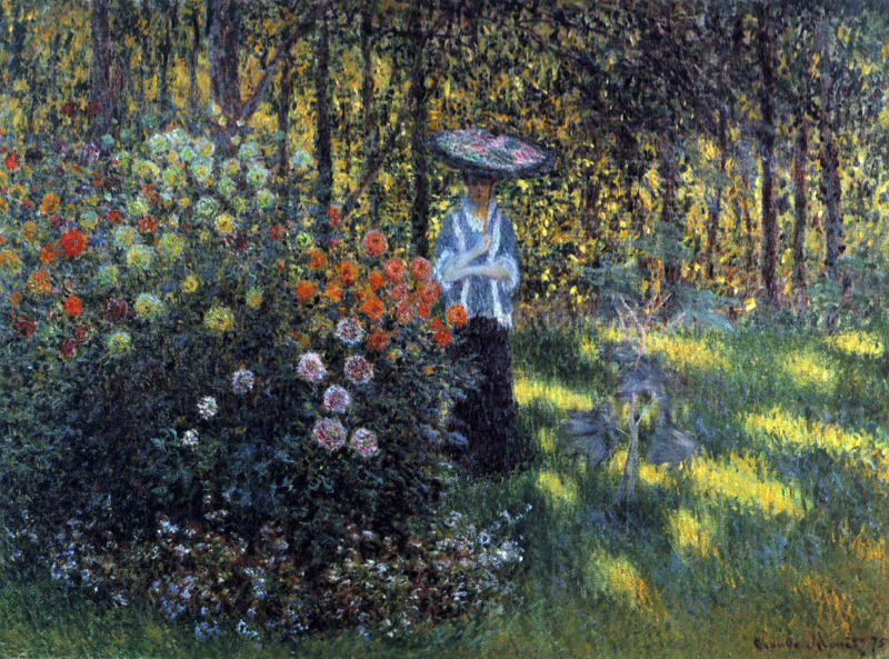 Monet Femme Au Parasol Dans Les Jardins D Argenteuil