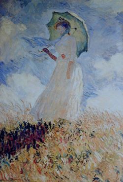 Peinture sur toile de Monet Femme Avec Une Ombrelle reproduction peinte à la main