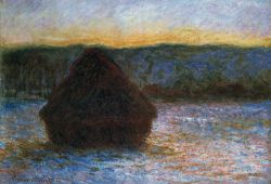 Peinture sur toile de Monet Grenier A Foin Au Degel reproduction peinte à la main