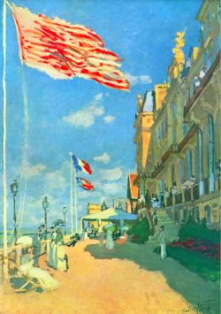Peinture sur toile de Monet Hotel Des Roches Noires A Trouville reproduction peinte à la main