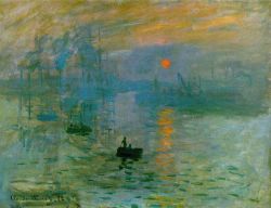 Peinture sur toile de Monet Impression Soleil Levant reproduction peinte à la main