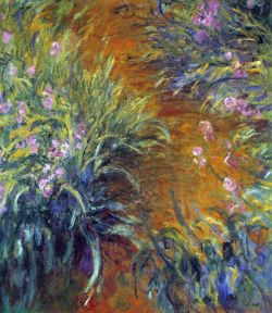 Peinture sur toile de Monet Iris reproduction peinte à la main