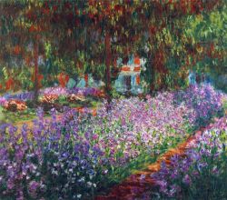 Peinture sur toile de Monet Jardin De Monet A Giverny reproduction peinte à la main