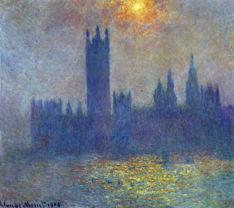 Monet La Maison Du Parlement Soleil Sur La Brume