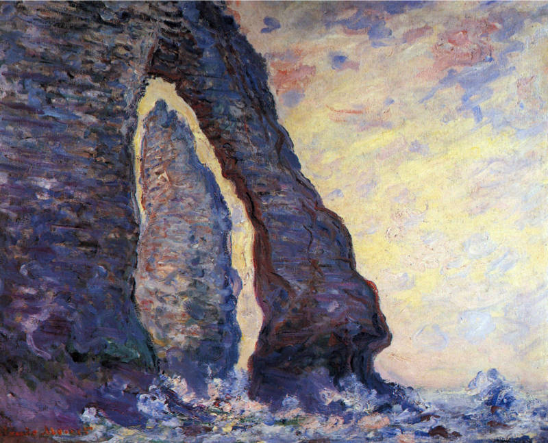 Monet La Porte Aval Et Epingle A Etretat