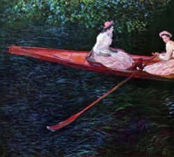 Peinture sur toile de Monet La Riviere Epte reproduction peinte à la main