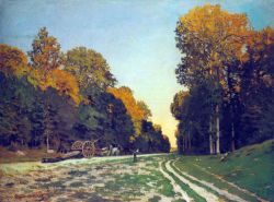 Peinture sur toile de Monet La Route De Chailly A Fontainebleau reproduction peinte à la main