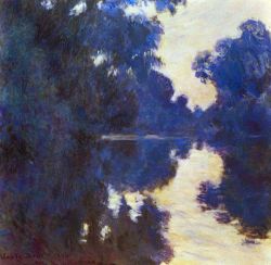 Peinture sur toile de Monet La Seine Au Matin 2 reproduction peinte à la main
