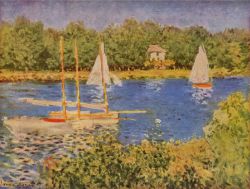 Peinture sur toile de Monet La Seine Dans Le Bassin D Argenteuil reproduction peinte à la main