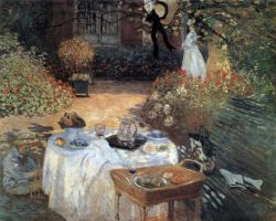 Peinture sur toile de Monet Le Dejeuner 2 reproduction peinte à la main