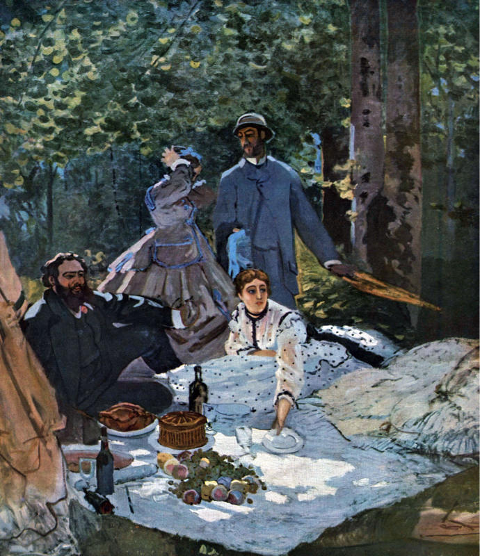 Monet Le Dejeuner A L Exterieur - Partie Centrale
