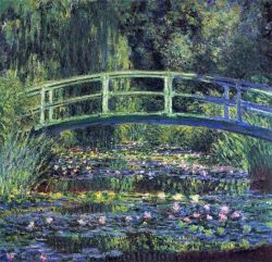 Peinture sur toile de Monet Le Pont Aux Nenuphars 2 reproduction peinte à la main