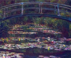 Peinture sur toile de Monet Le Pont Aux Nenuphars 5 reproduction peinte à la main