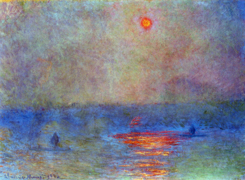 Monet Le Pont De Waterlo Dans Le Brouillard Ensoleille