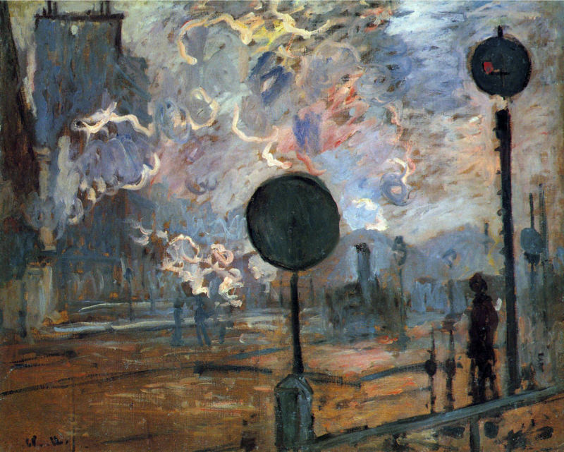 Monet Le Signal En Dehors De La Station Saint Lazare