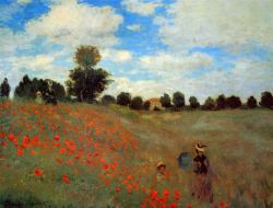 Peinture sur toile de Monet Les Coqueliquots reproduction peinte à la main