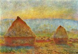 Peinture sur toile de Monet Meule De Foin 1 reproduction peinte à la main