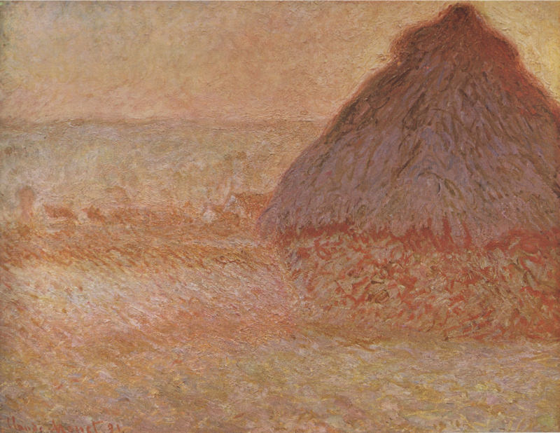 Monet Meule De Foin Au Coucher Du Soleil