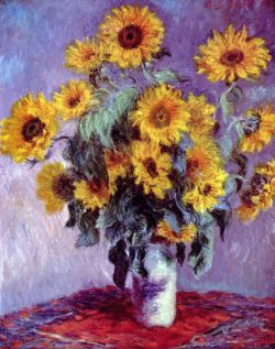Peinture sur toile de Monet Nature Morte Avec Tournesols reproduction peinte à la main