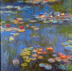 Peinture sur toile de Monet Nenuphars reproduction peinte à la main