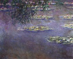 Peinture sur toile de Monet Nenuphars - Paysage Aquatique 1 reproduction peinte à la main