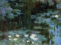Peinture sur toile de Monet Nenuphars 2 reproduction peinte à la main