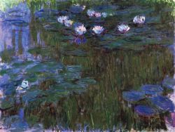 Peinture sur toile de Monet Nenuphars 3 reproduction peinte à la main