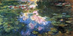 Peinture sur toile de Monet Nenuphars 4 reproduction peinte à la main