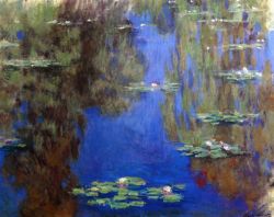 Peinture sur toile de Monet Nenuphars 5 reproduction peinte à la main