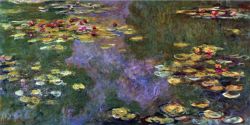 Peinture sur toile de Monet Nenuphars A Giverny reproduction peinte à la main