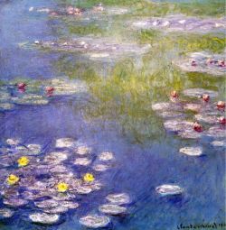 Peinture sur toile de Monet Nympheas A Giverny reproduction peinte à la main