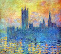 Peinture sur toile de Monet Parlement De Londres En Hiver reproduction peinte à la main