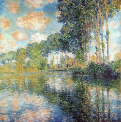 Peinture sur toile de Monet Peupliers Sur L Epte reproduction peinte à la main